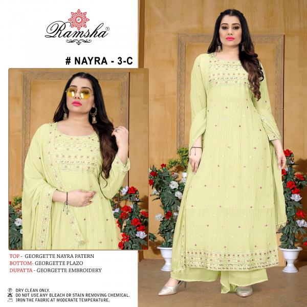 Ramsha Nayra 3 New Occasional Georgette Pakistani Suit Collection